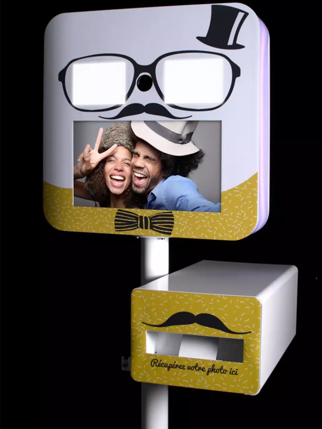 location-borne-photo-selfie-photobooth-cubik-lunettes-01 Location de bornes à selfies : la borne à selfies modèle “Classik”